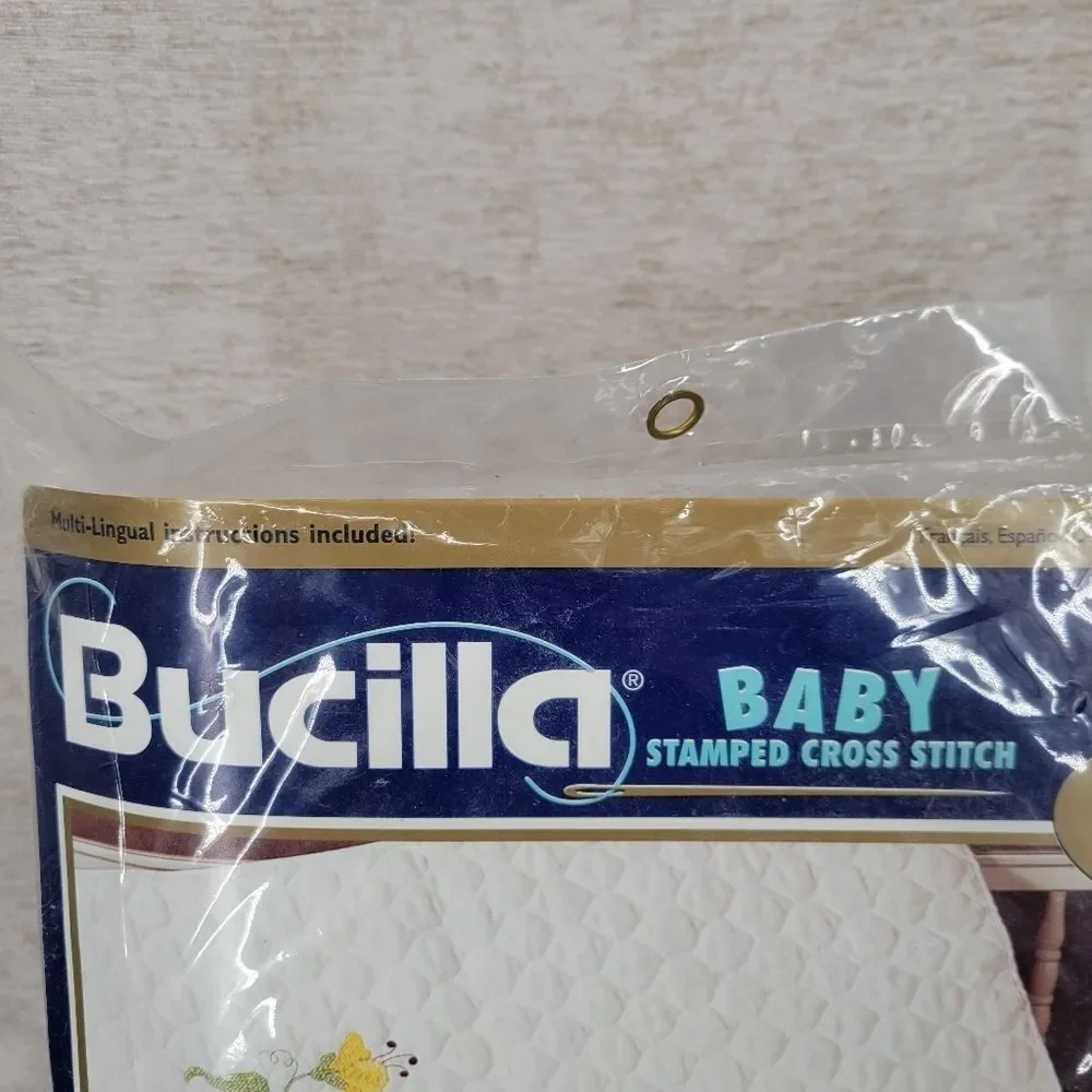 Bucilla Baby Stamped Cross Stitch Kit 42101 Rabbit  New Little One Crib Cover